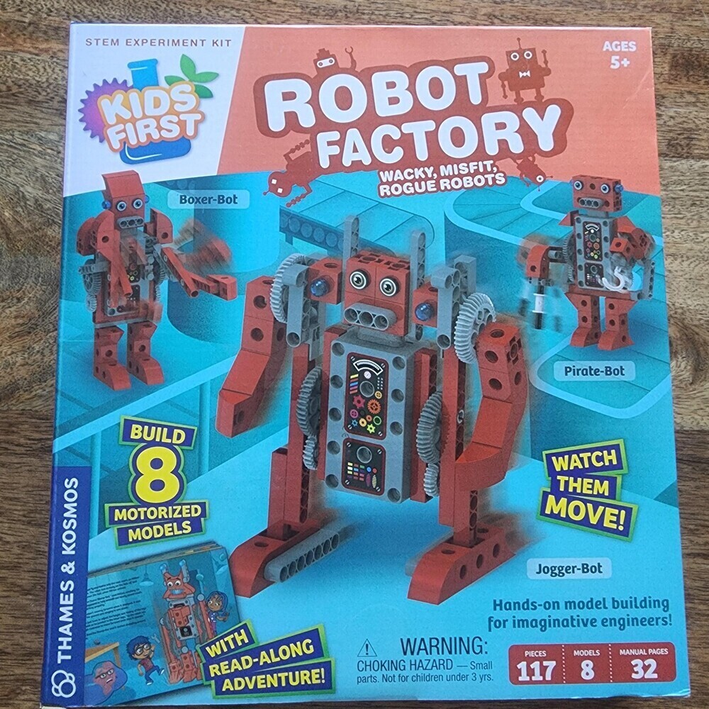 Thames & Kosmos Kids First Robot Factory STEM Motorized Kit Multicolor 117 Pcs